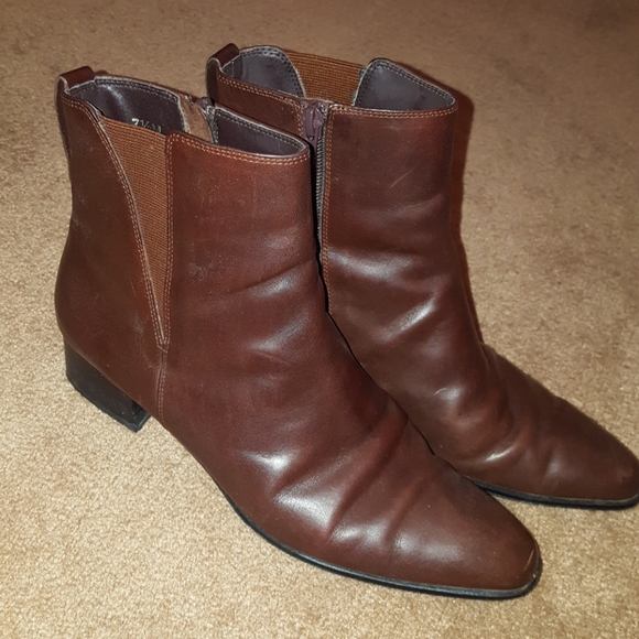 Vaneli Shoes - Vaneli Cherine Dark Tan Ankle Boot